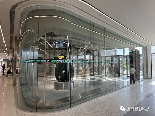 上海松江印象城Aape店鋪LED顯示屏設(shè)計、安裝